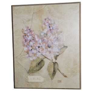 Lilac On Cracked Linen Crop " by Cheri Blum Picture Art